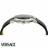  Shop Authentic Versace V Urban Black Dial Black Leather Strap Watch for Men - VELQ00119 - Luxxuri
