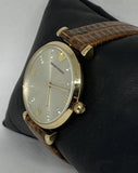  Shop Authentic Emporio Armani Gianni T Bar Beige Dial Brown Leather Strap Watch For Women - AR1883 - Luxxuri
