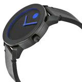  Shop Authentic Movado Bold TR90 Black Dial Black Leather Strap Watch For Men - 3600307 - Luxxuri
