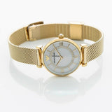  Shop Authentic Emporio Armani Gianni T Bar Mother of Pearl Dial Gold Mesh Bracelet Watch For Women - AR11321 - Luxxuri