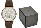  Shop Authentic Emporio Armani Meccanico Automatic White Dial Brown Leather Strap Watch For Men - AR60027 - Luxxuri