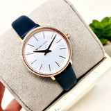  Shop Authentic Michael Kors Pyper Analog White Dial Black Leather Strap Watch For Women - MK2804 - Luxxuri