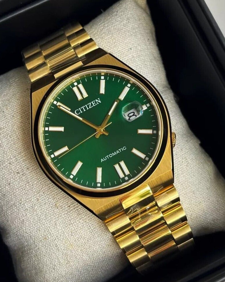  Shop Authentic Citizen Tsuyosa Automatic Green Dial Gold Steel Strap Watch For Men - NJ0152-51X - Luxxuri
