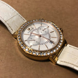  Shop Authentic Swarovski Citra Sphere Chrono White Dial White Leather Strap Watch for Women - 5080602 - Luxxuri