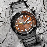  Shop Authentic Seiko 5 Sports Sonar Special Edition Brown Dial Silver Steel Strap Watch For Men - SRPJ47K1 - Luxxuri