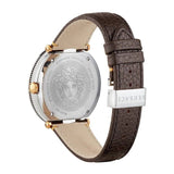  Shop Authentic Versace V Metal Icon Quartz Silver Dial Brown Leather Strap Watch For Men - VQL010015 - Luxxuri