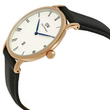  Shop Authentic Daniel Wellington Classic Sheffield White Dial Black Leather Strap Watch For Men - DW00100084 - Luxxuri