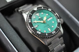  Shop Authentic Seiko 5 Sports SKX Midi Automatic Teal Dial Silver Steel Strap Watch For Men - SRPK33K1 - Luxxuri
