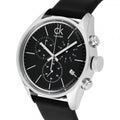  Shop Authentic Calvin Klein Masculine Chronograph Black Dial Black Leather Strap Watch for Men - K2H27102 - Luxxuri