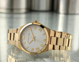  Shop Authentic Michael Kors Lennox Three Hand Silver Dial Gold Steel Strap Watch For Women - MK7391 - Luxxuri