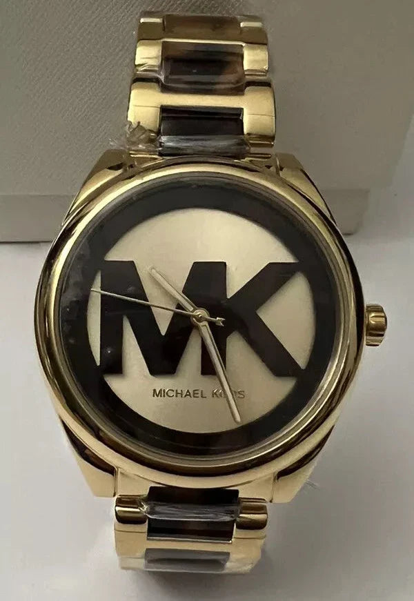  Shop Authentic Michael Kors Janelle Three-Hand Gold Dial Two Tone Steel Strap Watch For Women - MK7136 - Luxxuri