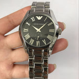  Shop Authentic Emporio Armani Valente Black Dial Silver Steel Strap Watch For Men - AR0680 - Luxxuri