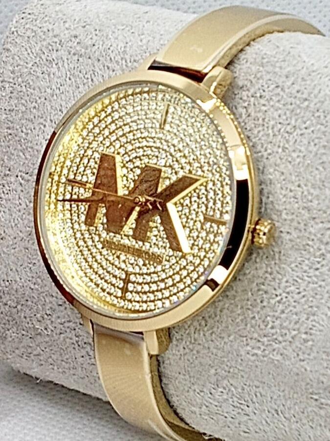  Shop Authentic Michael Kors Parker Crystals Gold Dial Gold Steel Strap Watch For Women - MK4469 - Luxxuri