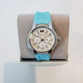  Shop Authentic Michael Kors Sidney Multifunction Analog White Dial Turquoise Silicone Strap Watch For Women - MK7246 - Luxxuri
