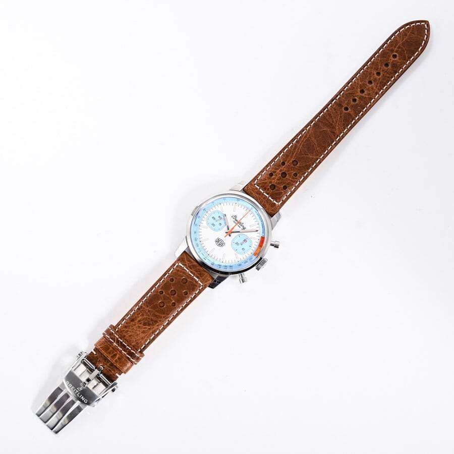  Shop Authentic Breitling Top Time Deus Limited Edition White Dial Brown Leather Strap Watch for Men - A233112A1A1X1 - Luxxuri