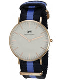  Shop Authentic Daniel Wellington Classic Swansea White Dial Two Tone Nylon Strap Watch For Women - 0504DW - Luxxuri