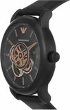  Shop Authentic Emporio Armani Luigi Automatic Skeleton Black Dial Black Leather Strap Watch For Men - AR60012 - Luxxuri