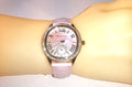  Shop Authentic Michael Kors Sage Three-Hand Mother of Pearl Pink Dial Pink Leather Strap Watch for Women - MK4820 - Luxxuri