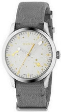 Shop Authentic Gucci G Timeless Quartz White Dial Grey NATO Strap Watch For Women - YA1264184 - Luxxuri