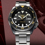  Shop Authentic Seiko 5 Sports Automatic Black Dial Silver Steel Strap Watch For Men - SRPD57K1 - Luxxuri