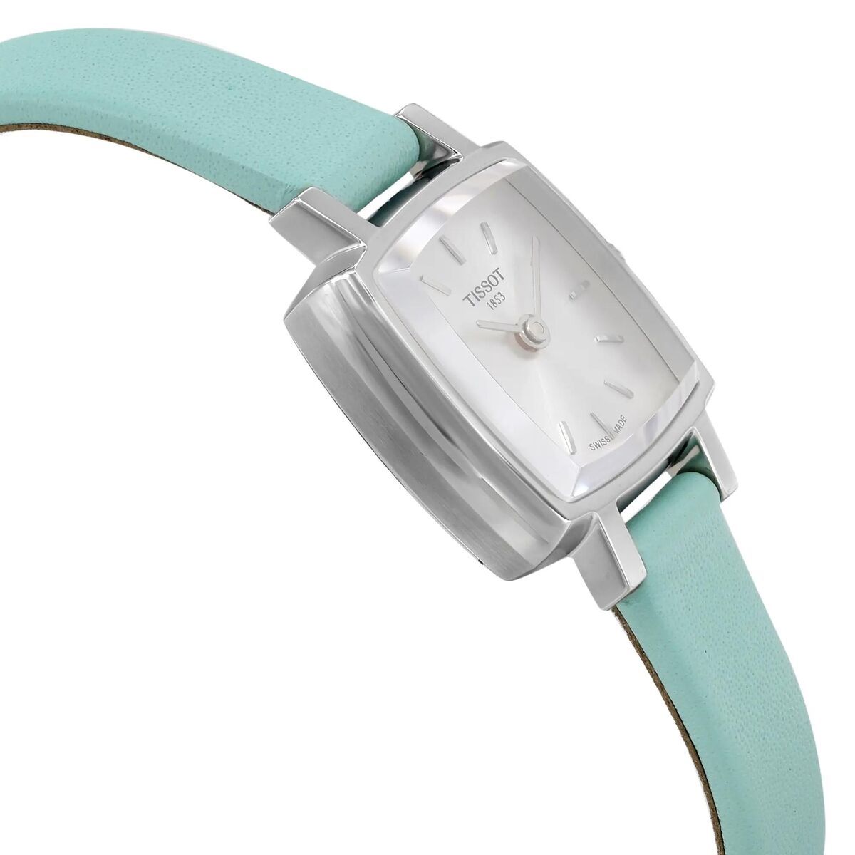  Shop Authentic Tissot T Lady Lovely Square Silver Dial Light Green Leather Strap Watch for Women - T058.109.16.031.01 - Luxxuri