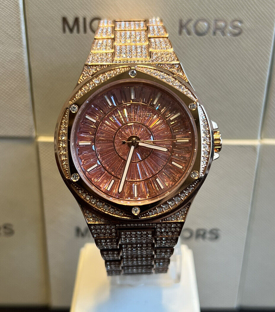  Shop Authentic Michael Kors Lennox Three Hand Crystals Rose Gold Dial Rose Gold Steel Strap Watch For Women - MK6992 - Luxxuri