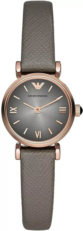  Shop Authentic Emporio Armani Gianni T Bar Quartz Gray Dial Gray Leather Strap Watch For Women - AR1727 - Luxxuri