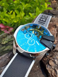  Shop Authentic Diesel Mega Chief Quartz Black Dial Grey Leather Strap Watch For Men - DZ4523 - Luxxuri