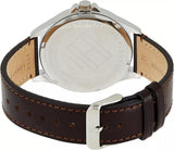  Shop Authentic Tommy Hilfiger Shawn Multifunction Grey Dial Brown Leather Strap Watch for Men - 1791615 - Luxxuri