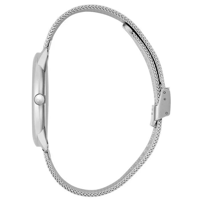  Shop Authentic Calvin Klein Minimal Grey Dial Silver Mesh Bracelet Watch for Men - K3M21124 - Luxxuri