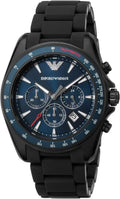  Shop Authentic Emporio Armani Sigma Chronograph Blue Dial Black Silicone Strap Watch For Men - AR6121 - Luxxuri