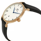  Shop Authentic Daniel Wellington Classic Sheffield White Dial Black Leather Strap Watch For Men - DW00100084 - Luxxuri