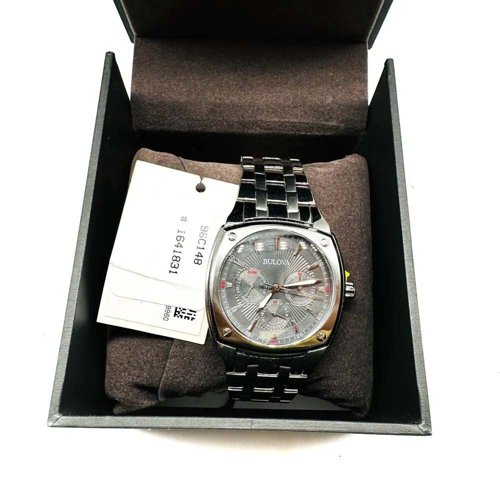  Shop Authentic Bulova Classic Collection Multifunction Grey Dial Silver Steel Strap Watch for Men - 96C148 - Luxxuri