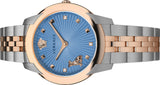  Shop Authentic Versace Audrey Quartz Blue Dial Two Tone Steel Strap Watch for Women - VELR00619 - Luxxuri