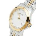  Shop Authentic Gucci G Timeless Diamonds Mother of Pearl Dial Two Tone Mesh Bracelet Watch for Women - YA126513 - Luxxuri