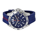  Shop Authentic Tommy Hilfiger Nolan Chronograph Blue Dial Blue Rubber Strap Watch for Men - 1791142 - Luxxuri