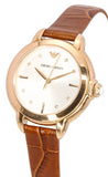  Shop Authentic Emporio Armani Mia Quartz Silver Dial Brown Leather Strap Watch For Women - AR11525 - Luxxuri