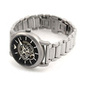  Shop Authentic Emporio Armani Meccanico Automatic Skeleton Black Dial Silver Steel Strap Watch For Men - AR60021 - Luxxuri