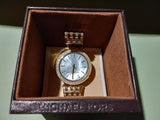  Shop Authentic Michael Kors Darci Analog Mother of Pearl Green Dial Gold Steel Strap Watch For Women - MK3498 - Luxxuri