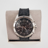  Shop Authentic Michael Kors Brecken Chronograph Black Dial Black Leather Strap Watch For Men - MK8850 - Luxxuri