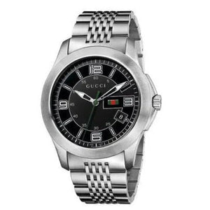  Shop Authentic Gucci G Timeless Black Dial Silver Steel Strap Watch For Men - YA126201 - Luxxuri