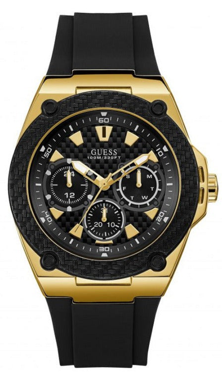  Shop Authentic Guess Legacy Black Dial Black Rubber Strap Watch for Men - W1049G5 - Luxxuri