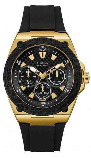  Shop Authentic Guess Legacy Black Dial Black Rubber Strap Watch for Men - W1049G5 - Luxxuri