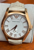  Shop Authentic Emporio Armani Valente Analog Beige Dial Beige Leather Strap Watch For Men - AR1667 - Luxxuri