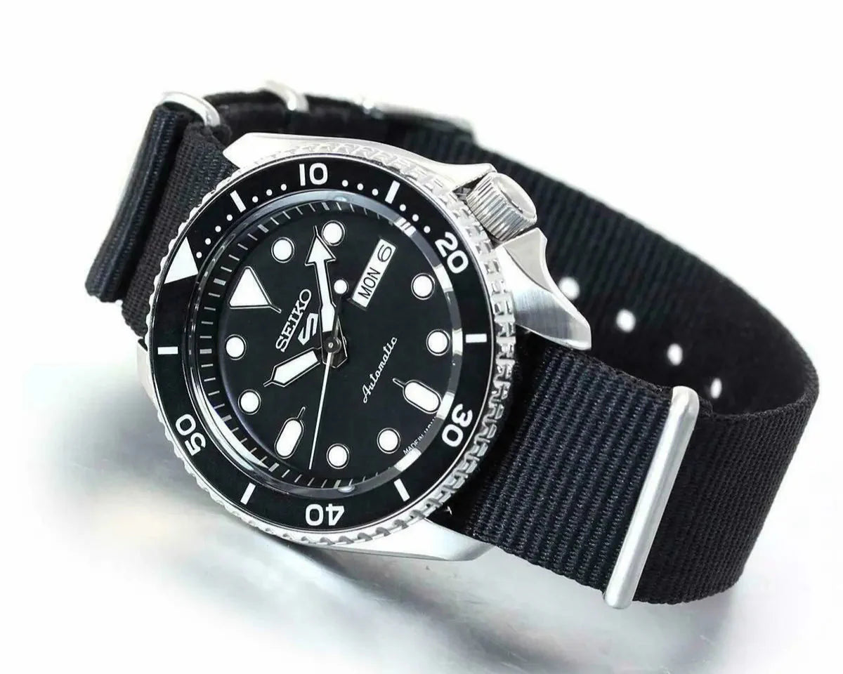  Shop Authentic Seiko 5 Sports SKX Automatic Black Dial Black NATO Strap Watch For Men - SRPD55K3 - Luxxuri