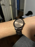  Shop Authentic Michael Kors Runway Quartz Brown Dial Brown Steel Strap Watch For Women - MK3418 - Luxxuri