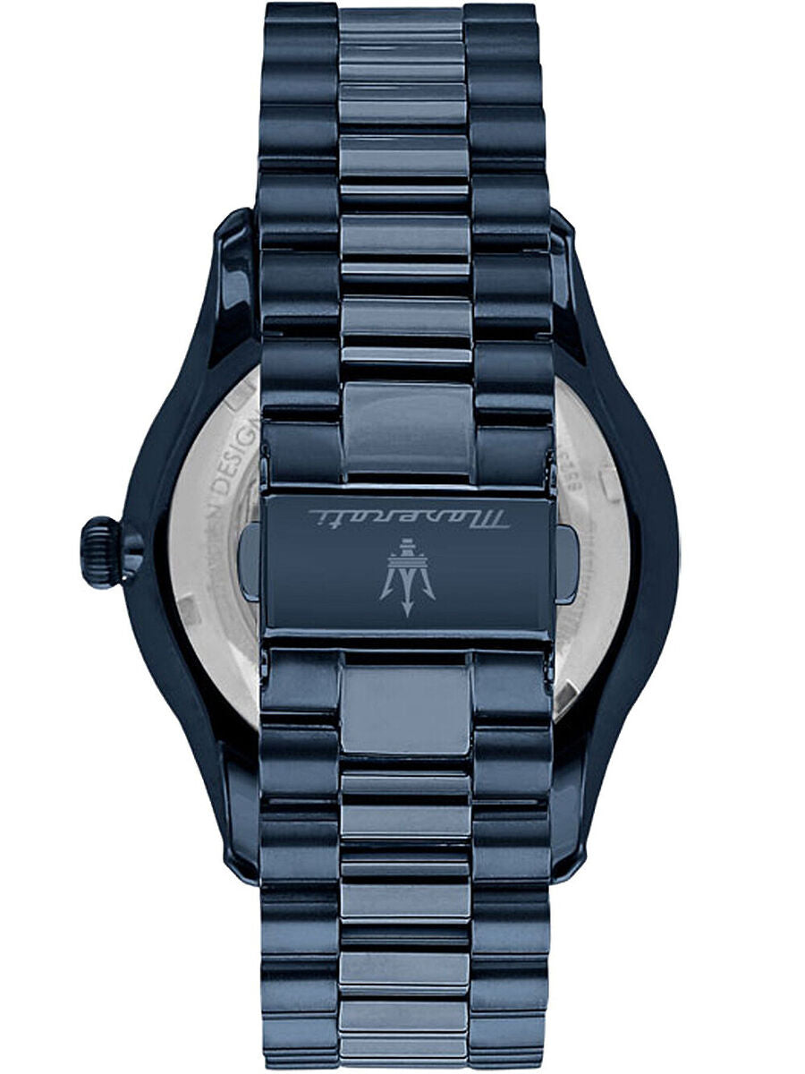 Maserati Stile Chronograph Blue Dial Blue Steel Strap Watch For Men - R8873642008