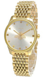  Shop Authentic Gucci G Timeless Quartz Silver Dial Gold Steel Strap Watch For Women - YA1264155 - Luxxuri