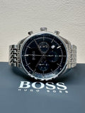  Shop Authentic Hugo Boss Gregor Chronograph Black Dial Silver Steel Strap Watch For Men - 1514082 - Luxxuri