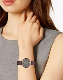  Shop Authentic Emporio Armani Quartz Grey Dial Brown Leather Strap Watch For Women - AR11172 - Luxxuri